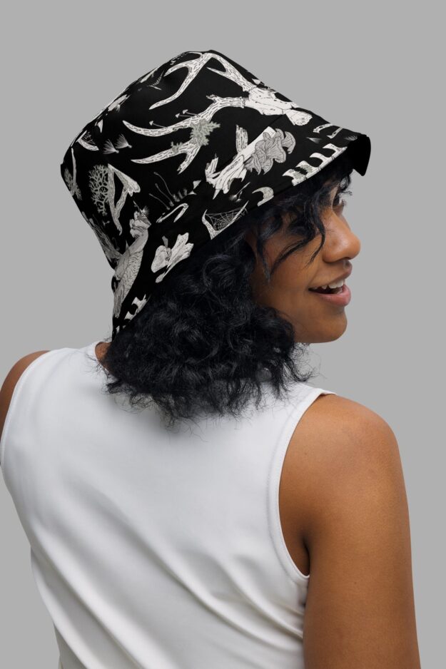 fungalis print reversible bucket hat