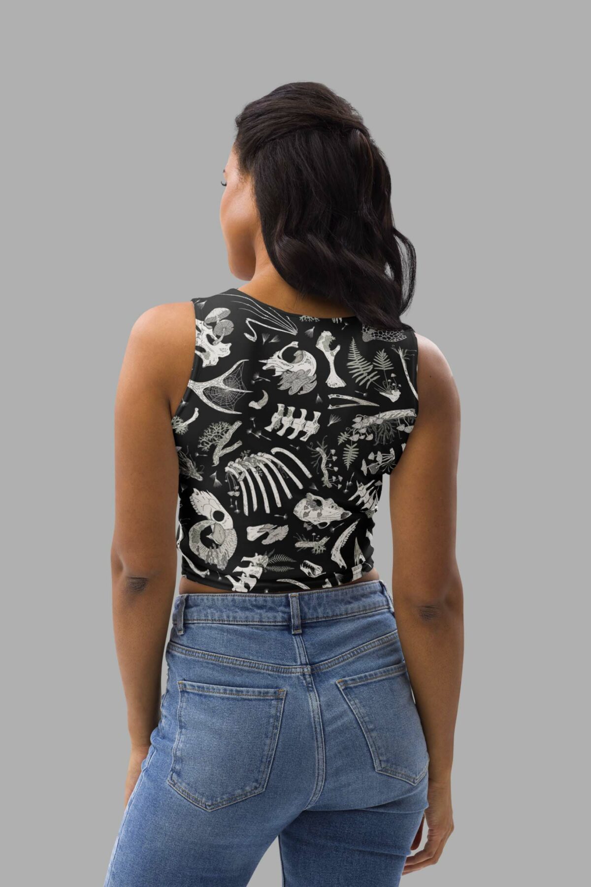 cosmic drifters fungalis print crop top back