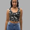 cosmic drifters fungalis print crop top front