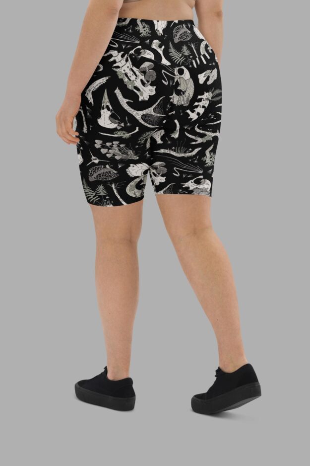 cosmic drifters fungalis print cycling shorts back