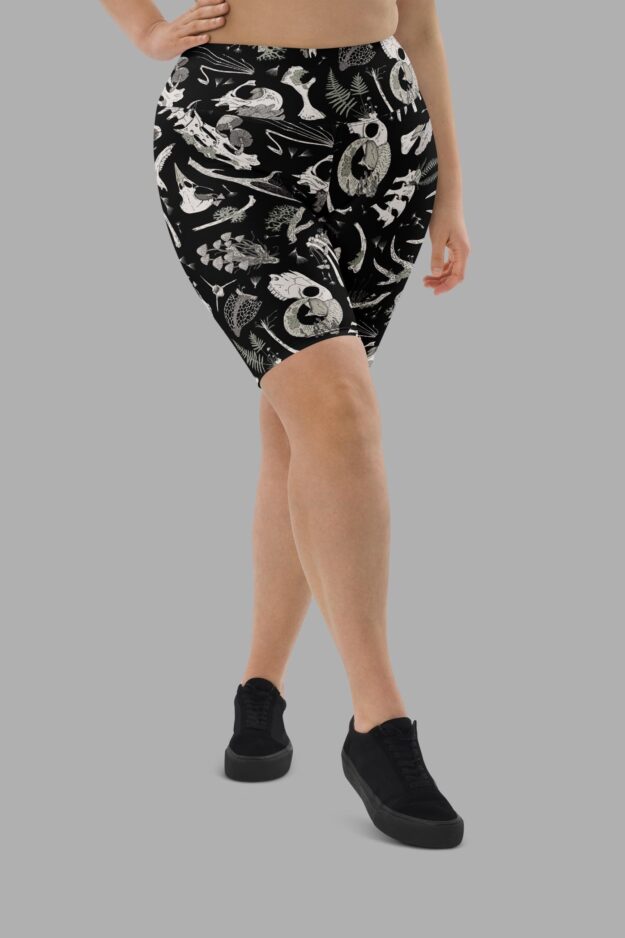cosmic drifters fungalis print cycling shorts front