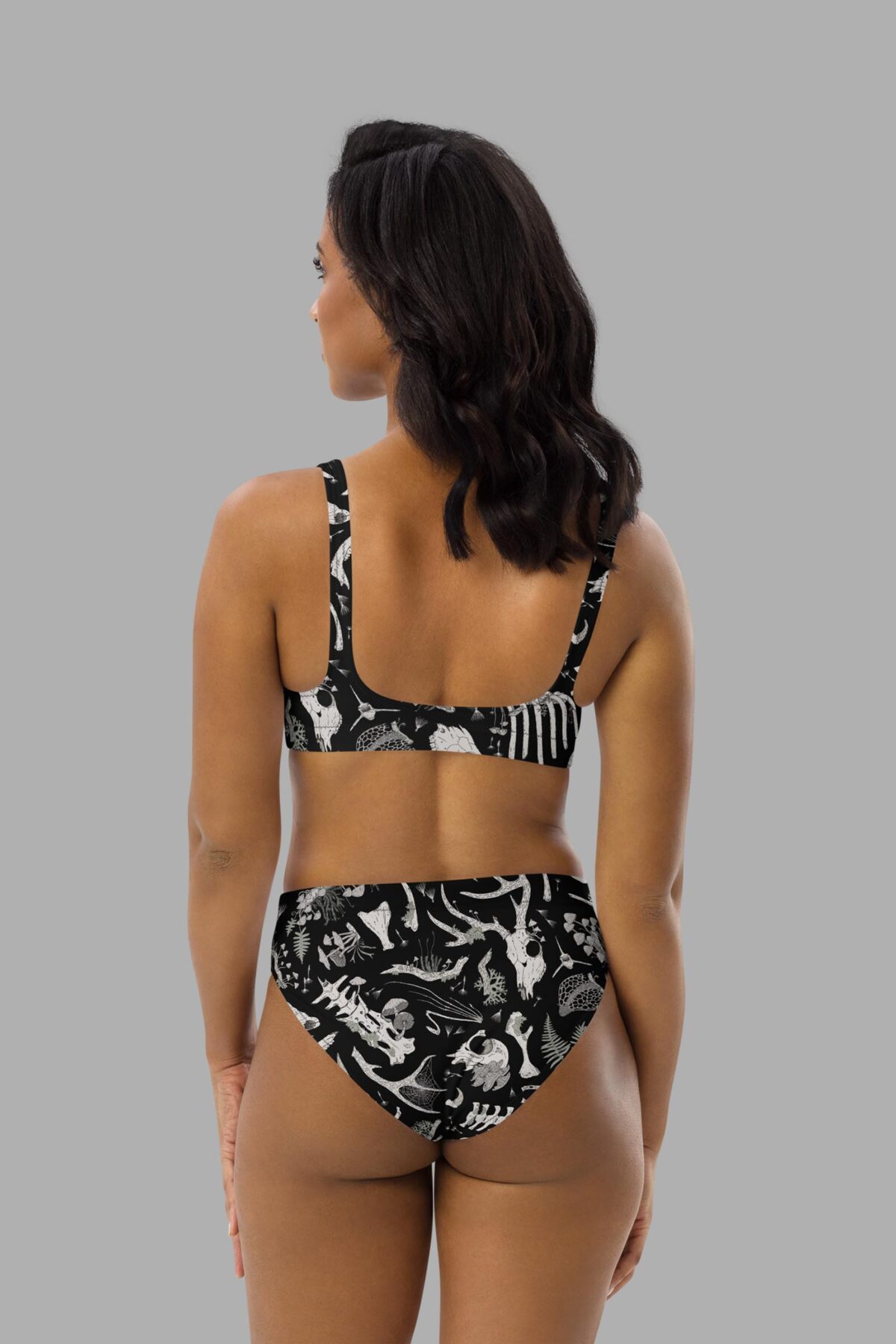 cosmic drifters fungalis print high waist bikini back