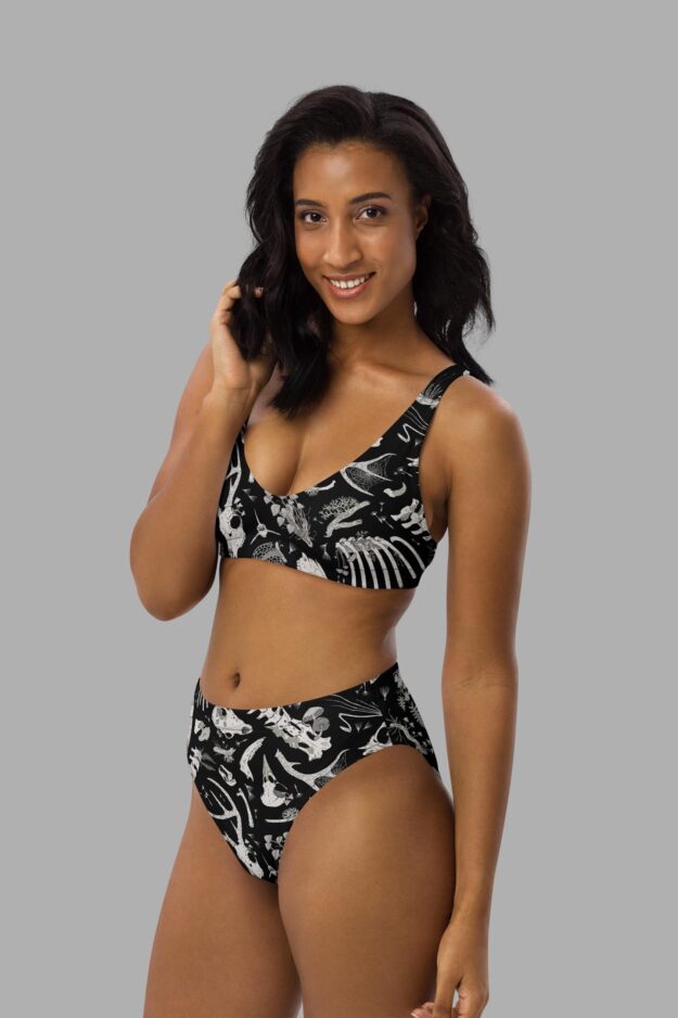 cosmic drifters fungalis print high waist bikini side