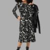 cosmic drifters fungalis print long sleeve midi dress 1