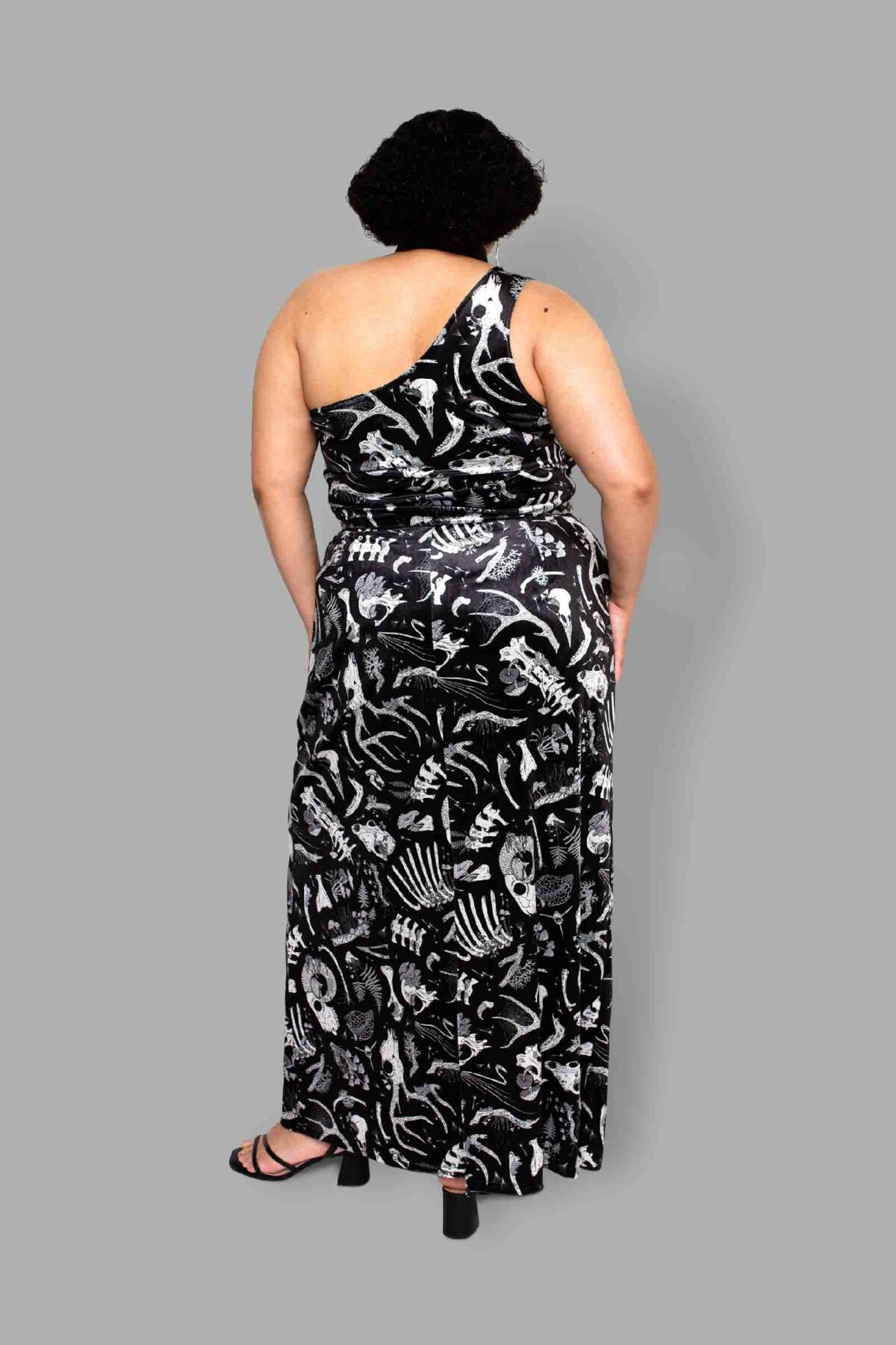 cosmic drifters fungalis print maxi skirt back