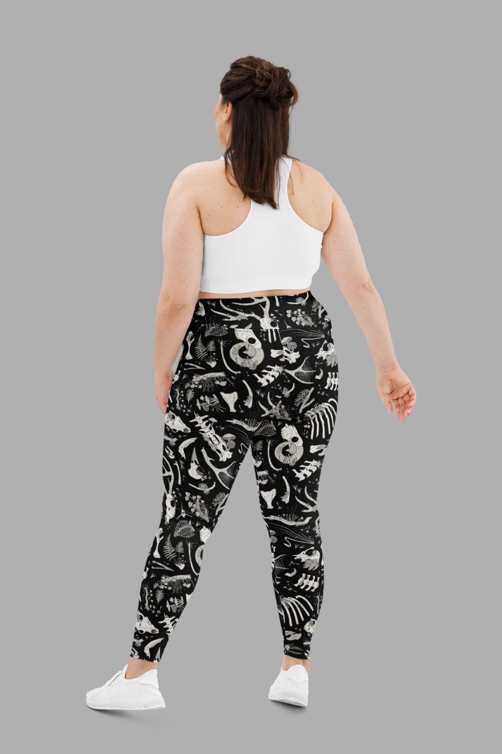 cosmic drifters fungalis print plus size leggings back