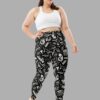 cosmic drifters fungalis print plus size leggings front