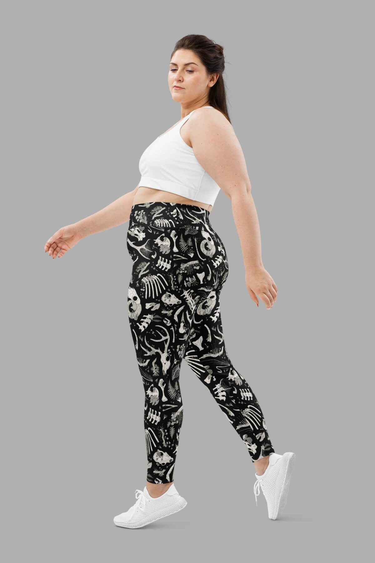 cosmic drifters fungalis print plus size leggings side