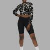 cosmic drifters fungalis print recycled long sleeve crop top front