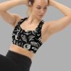 cosmic drifters fungalis print recycled longline sports bra side