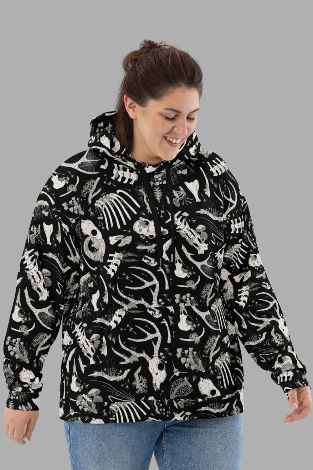 cosmic drifters fungalis print recycled unisex hoodie front