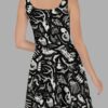 cosmic drifters fungalis print skater dress back 2