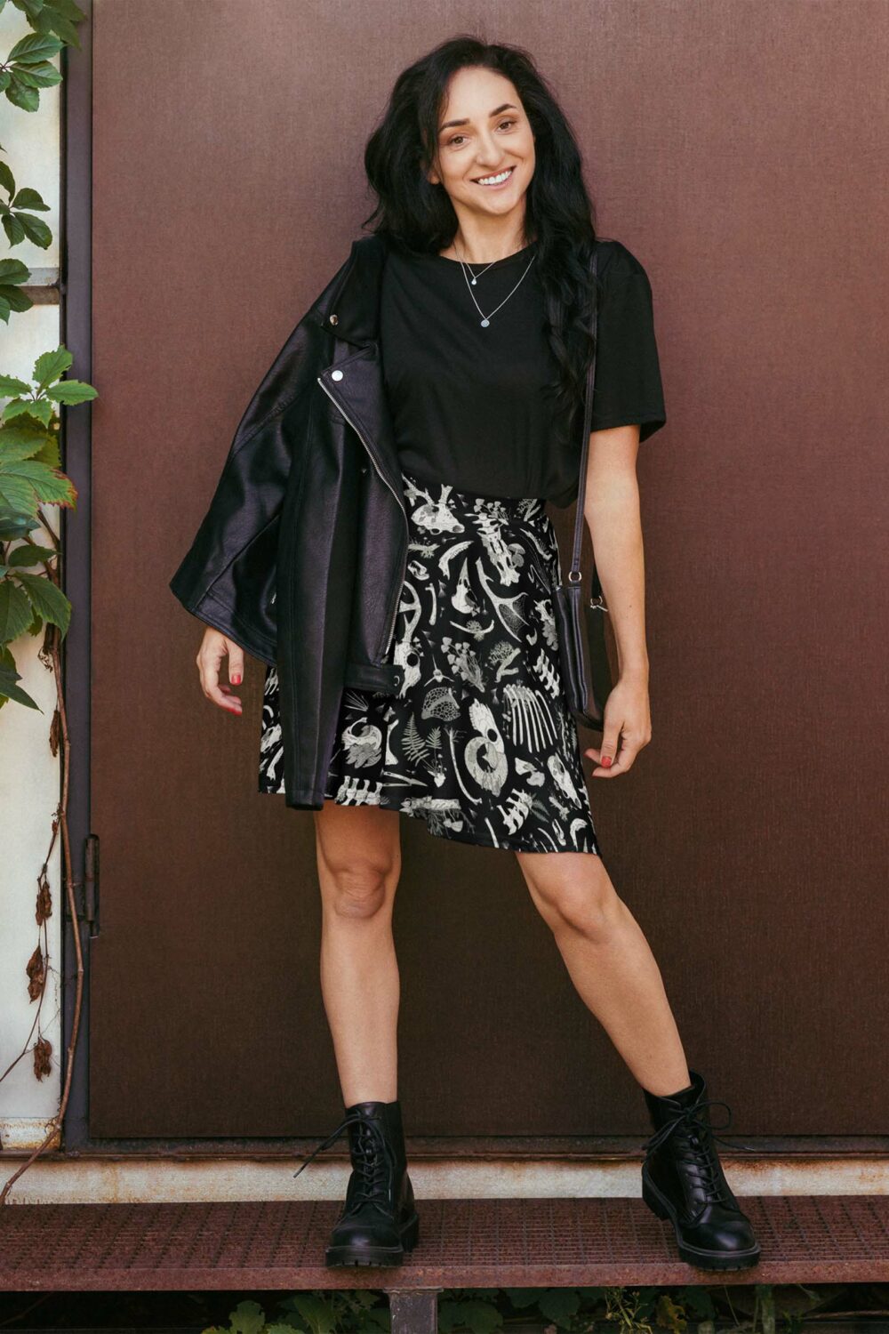 cosmic drifters fungalis print skater skirt front