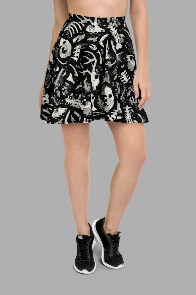 cosmic drifters fungalis print skater skirt front 2