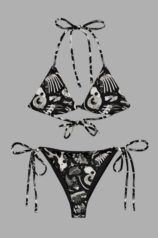 cosmic drifters fungalis print triangle bikini front2