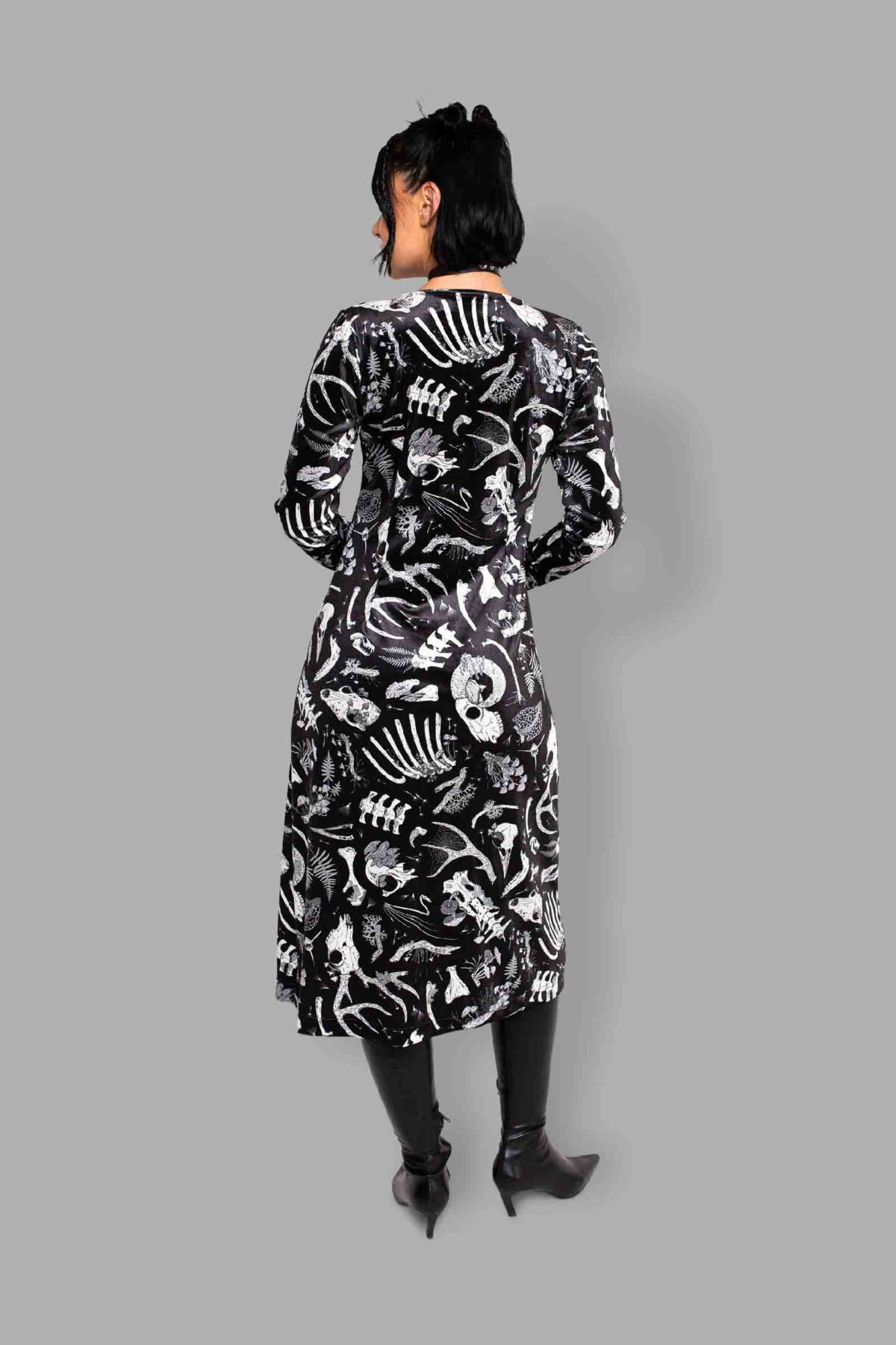cosmic drifters fungalis print velvet dress back