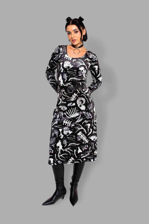 cosmic drifters fungalis print velvet dress front