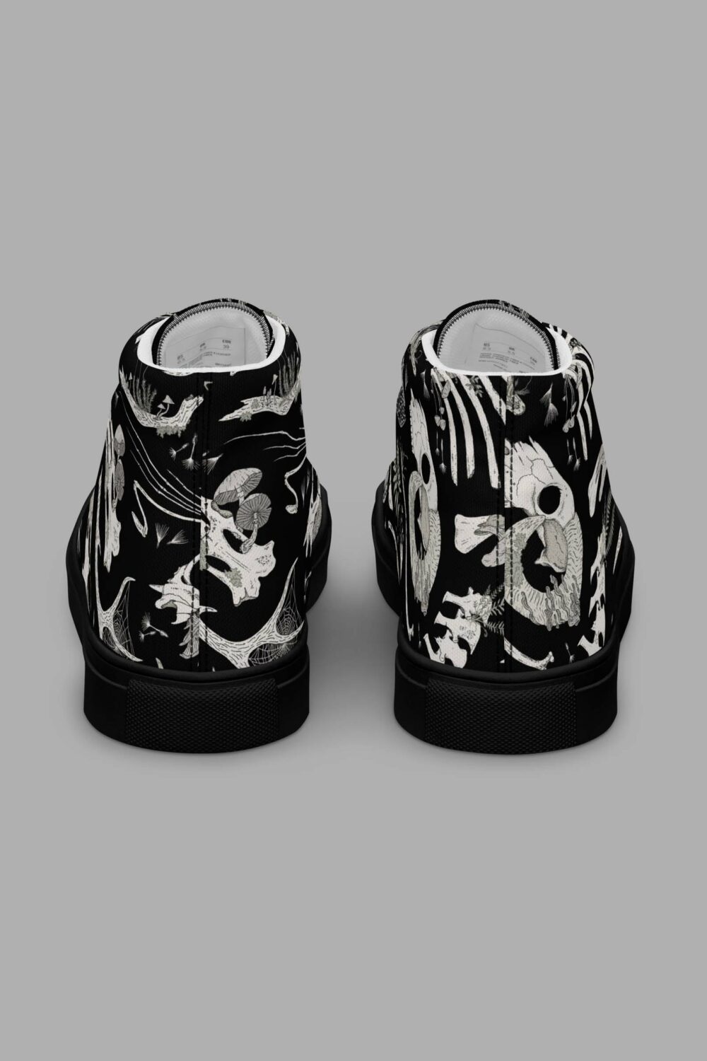 cosmic drifters fungalis print womens high top canvas shoes 4