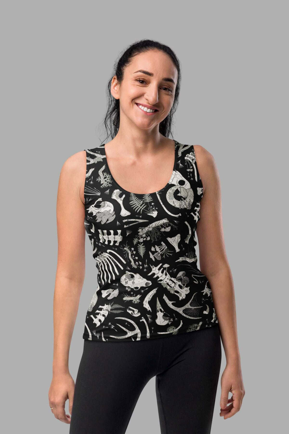 cosmic drifters fungalis print womens tank top front