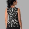 cosmic drifters fungalis print womens tank top front back