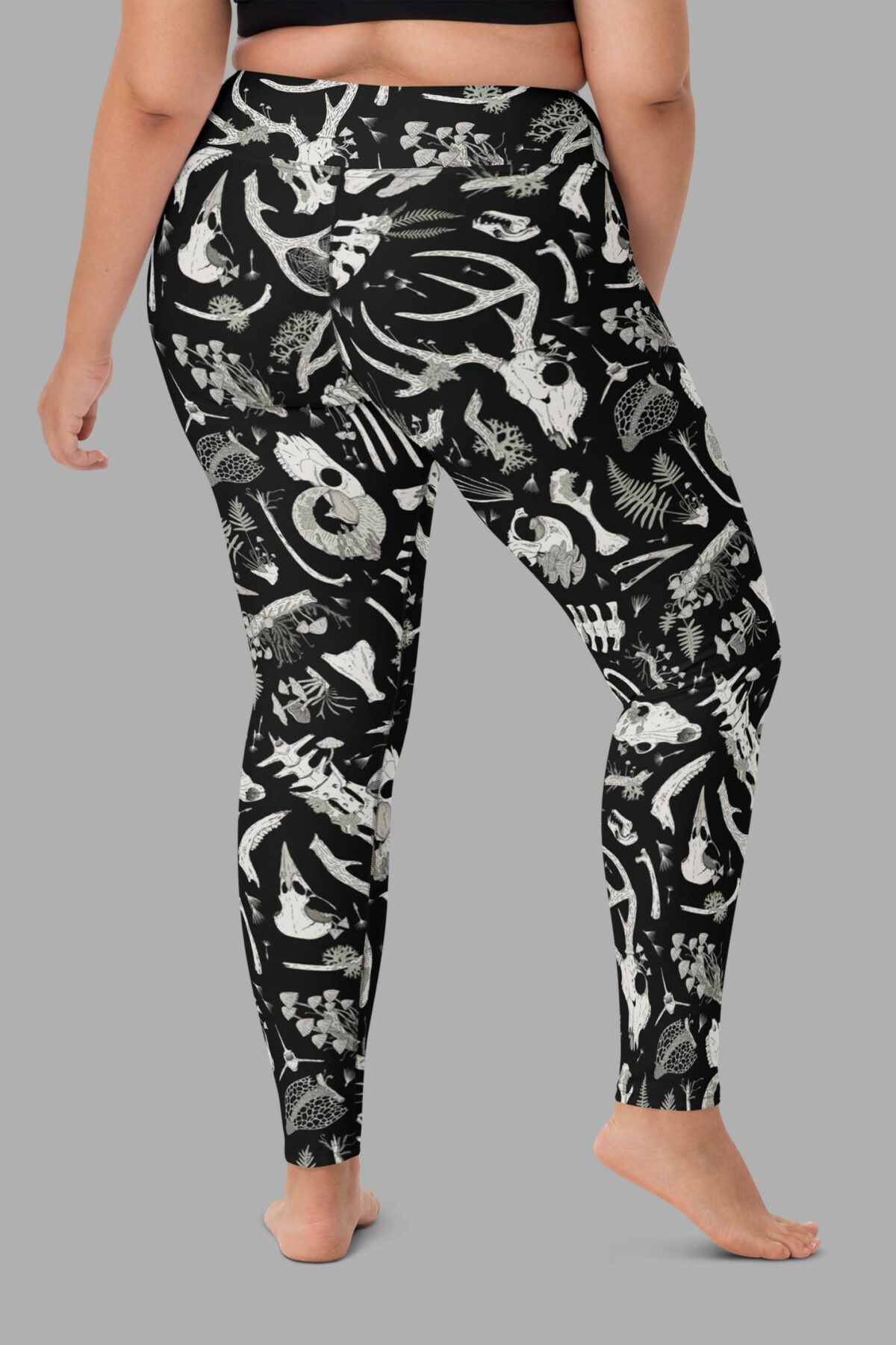 cosmic drifters fungalis print yoga leggings back