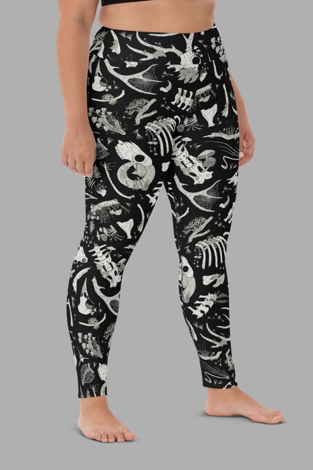 cosmic drifters fungalis print yoga leggings side