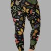 cosmic drifters hedge witch print plus size leggings back