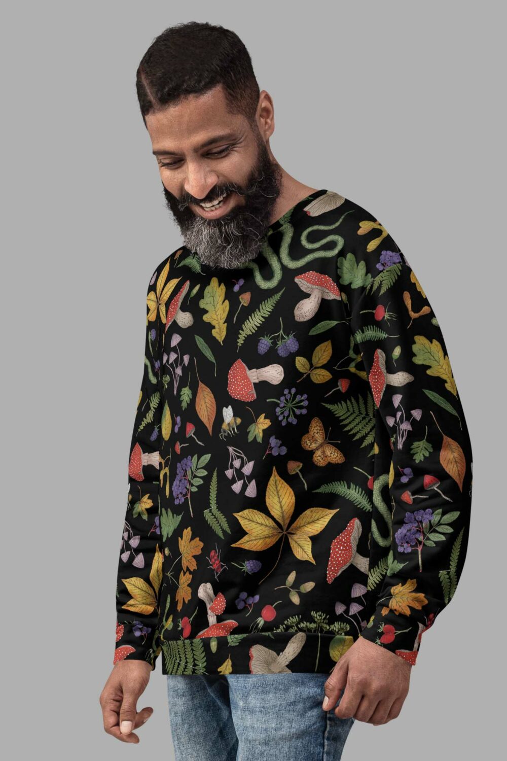 cosmic drifters hedge witch print sweater side