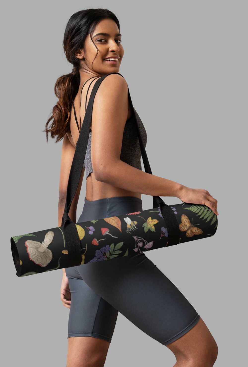 cosmic drifters hedge witch print yoga mat lifestyle