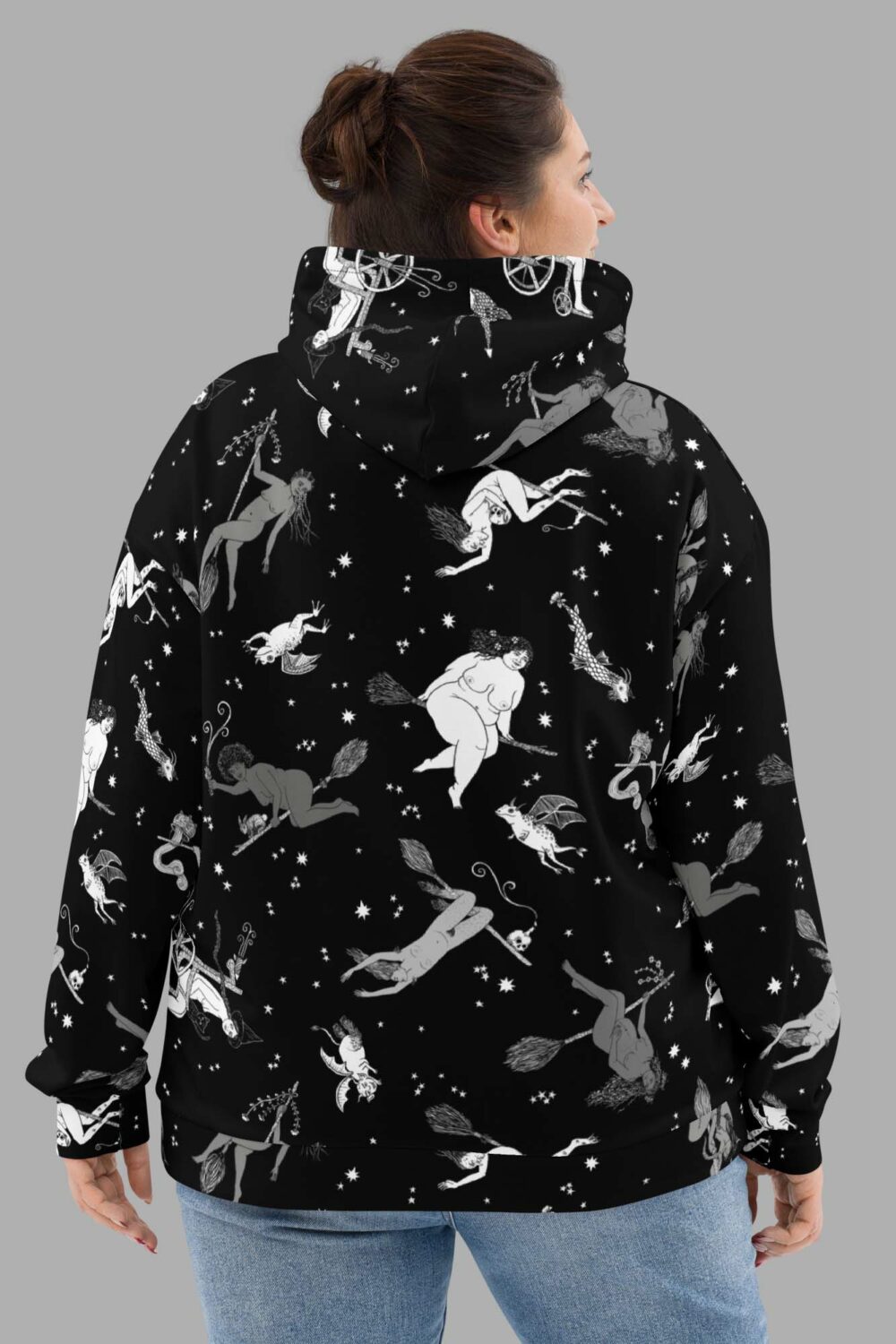 cosmic drifters hoodie back intersectional witches print