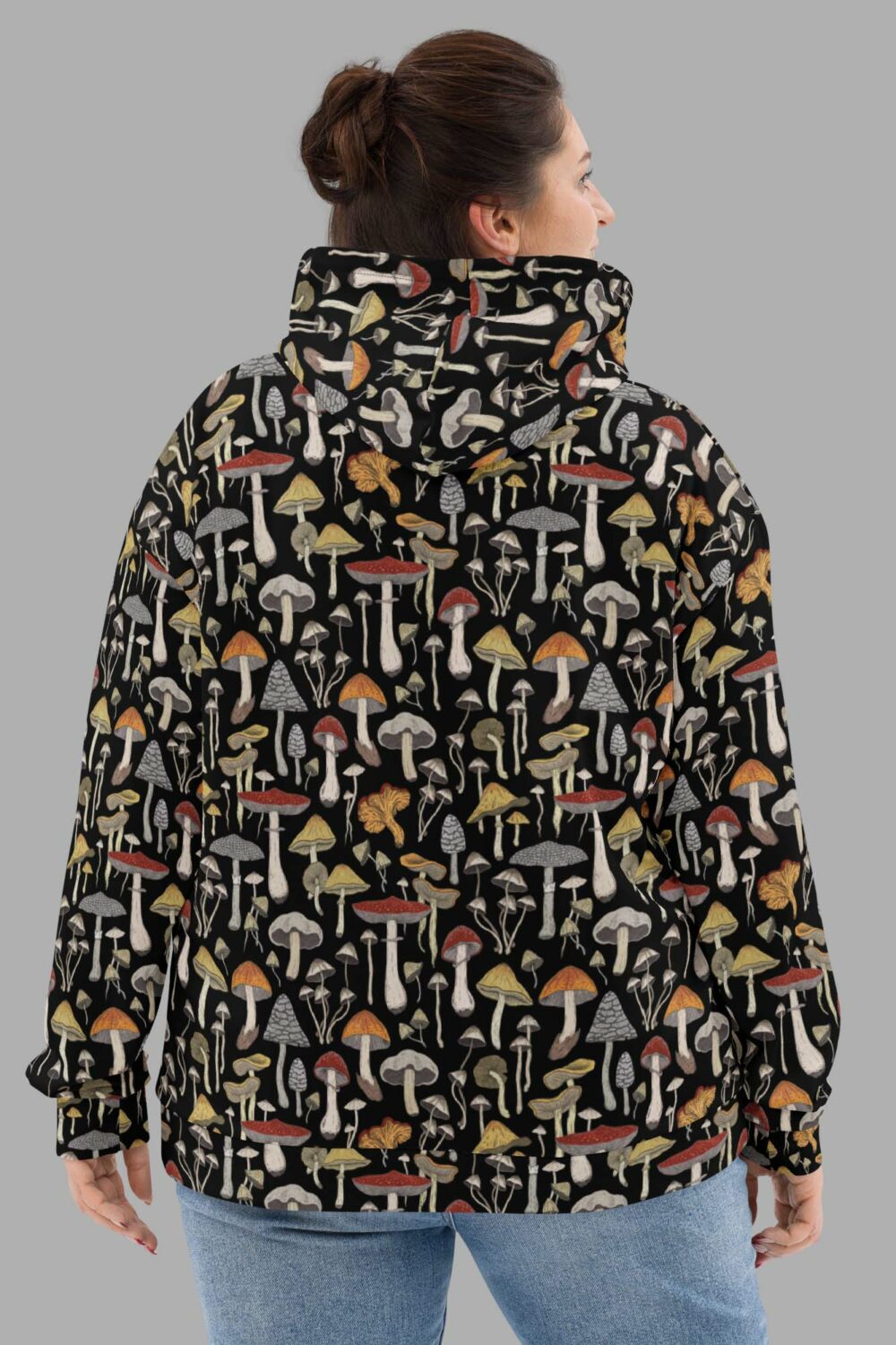 cosmic drifters hoodie back2 mushroom print