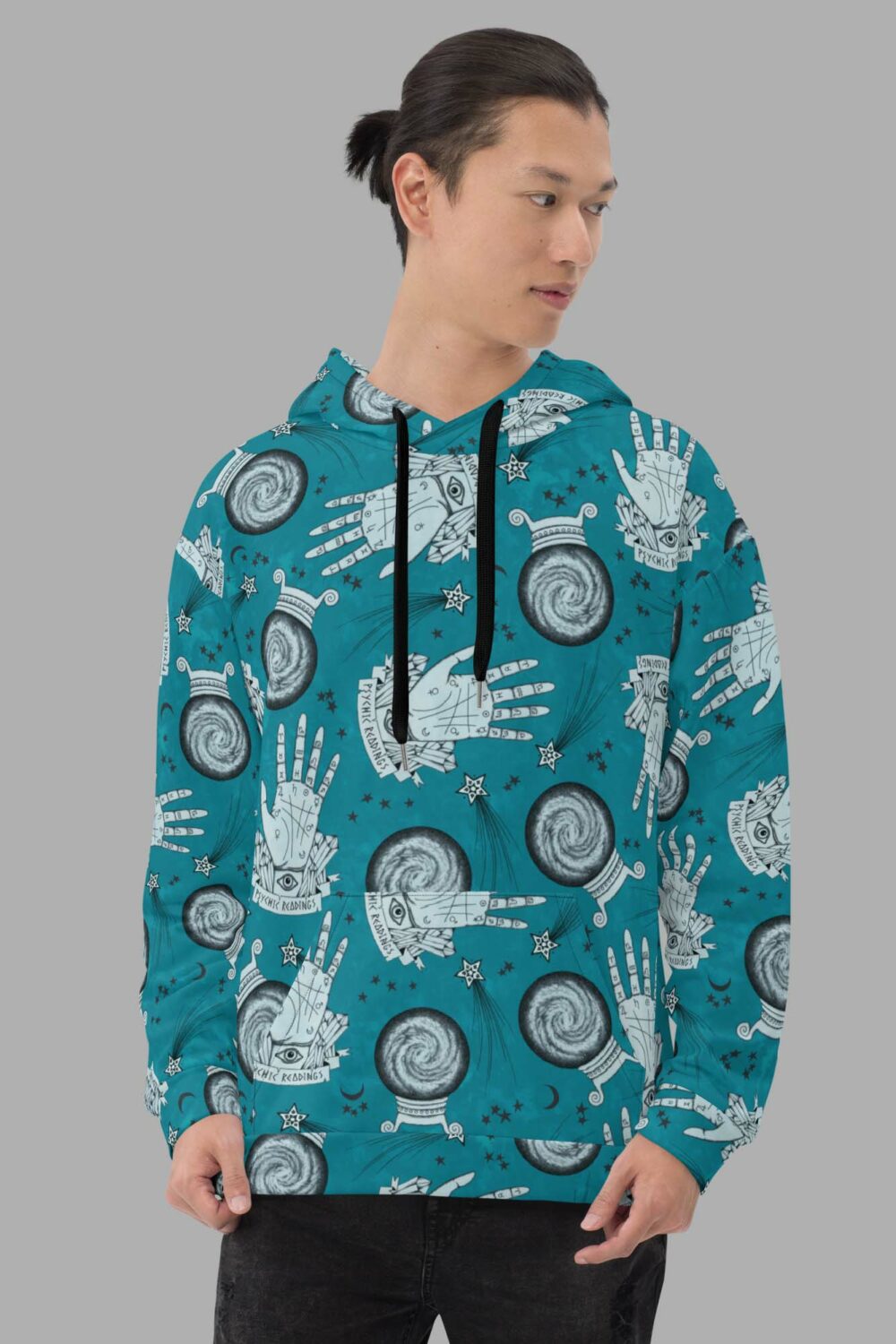 cosmic drifters hoodie front2 clairvoyant print
