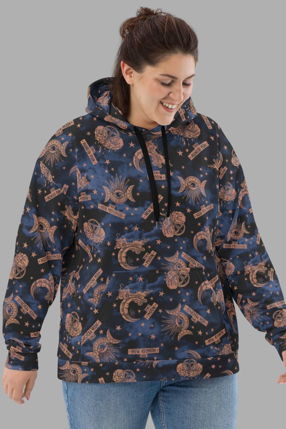 cosmic drifters hoodie front2 tarot print