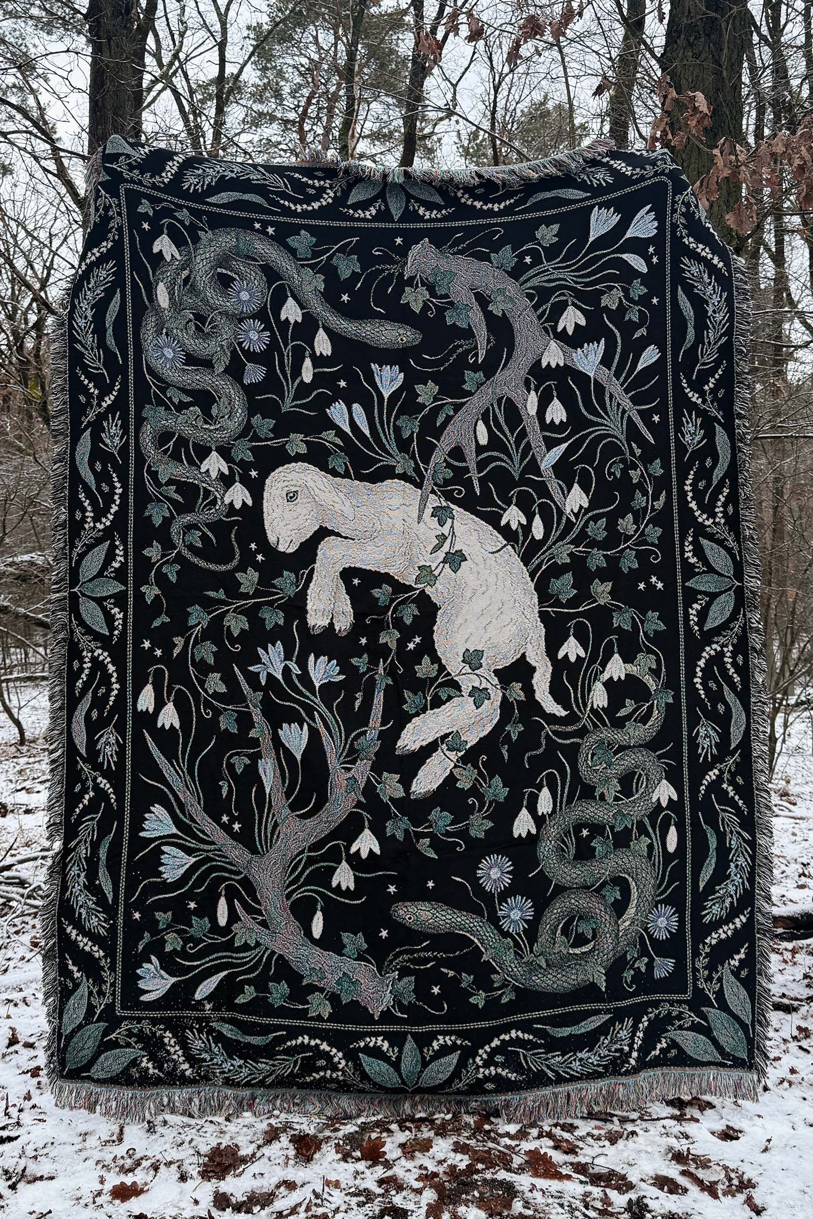 imbolc soft woven tapestry blanket