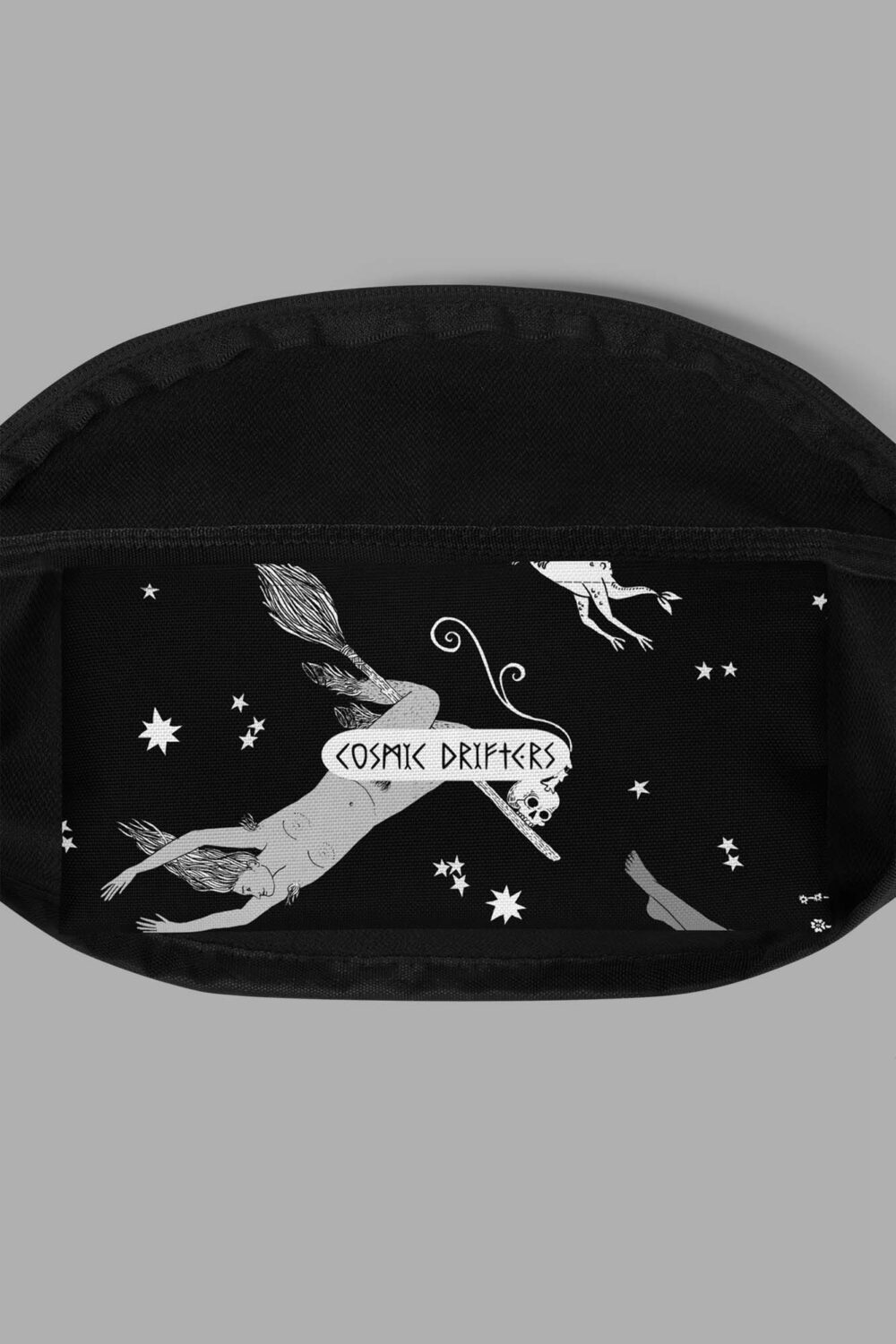 cosmic drifters intersectional witches print fanny pack pocket