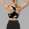 cosmic drifters intersectional witches print print longline sports bra back