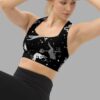 cosmic drifters intersectional witches print print longline sports bra side