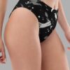 cosmic drifters intersectional witches print recycled high waisted bikini bottom side