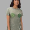 cosmic drifters lily pad tiddies unisex denim t shirt front