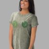 cosmic drifters lily pad tiddies unisex denim t shirt front 3