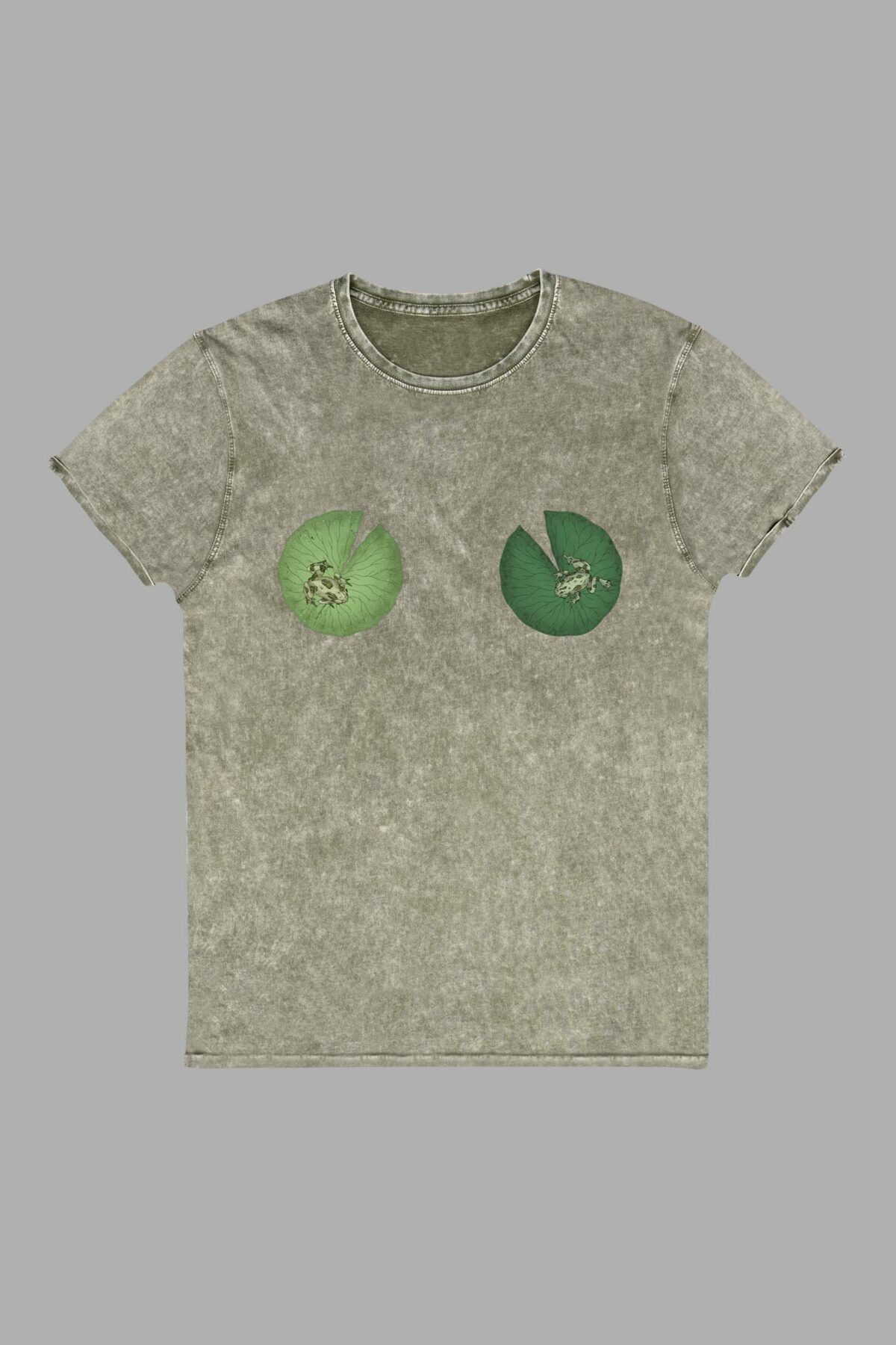 cosmic drifters lily pad tiddies unisex denim t shirt front3