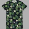 cosmic drifters lily pond print all over print t shirt dress front