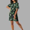 cosmic drifters lily pond print all over print t shirt dress front2