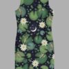 cosmic drifters lily pond print bodycon dress back2