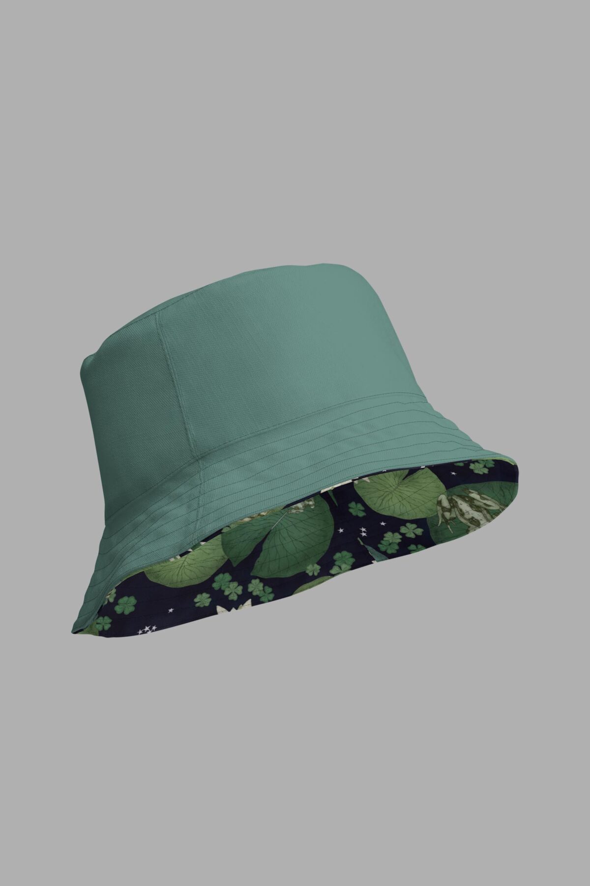 lily pond print reversible bucket hat