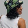 lily pond print reversible bucket hat