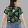 cosmic drifters lily pond print crop tee back