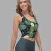 cosmic drifters lily pond print crop top side