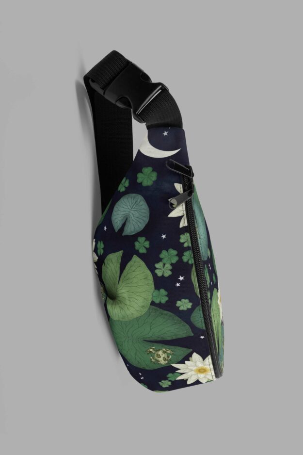 cosmic drifters lily pond print fanny pack side