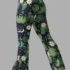 cosmic drifters lily pond print flare leggings side